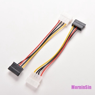 ราคา❀Morninsin❀อะแดปเตอร์ฮาร์ดไดรฟ์ 4 Pin IDE Molex to 15-Pin Serial ATA SATA 1 ชิ้น