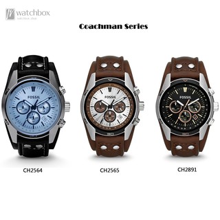 Original fossil Watch coachman นาฬิกาข้อมือสายหนัง 45 มม.