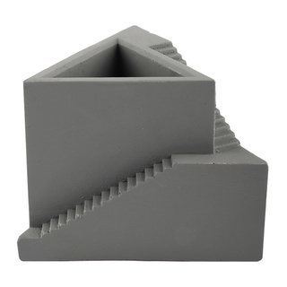 คุ้มสุดๆ!! กระถางปูนบันไดทรงสามเหลี่ยม บ้านปูนปั้น BPP-17 สีเทา CEMENT ARCHITECTURAL CUBE PLANTER BPP-17 GRAY สินค้าคุณภ