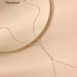 Purelove สายโซ่โลหะ คล้องหน้าอก สไตล์เซ็กซี่ เครื่องประดับ สําหรับผู้หญิง