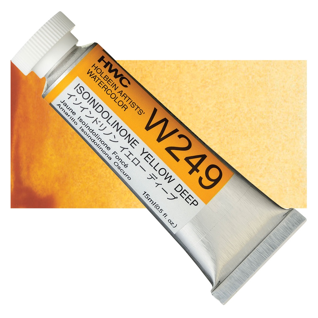 Isoindolinone Yellow Deep (W049/249) 5/15ml  Ser C Holbein Artist watercolor ホルベイン透明水彩絵具 สีน้ำโฮลเบน
