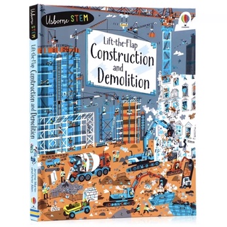 หนังสือ Usborne ภาษาอังกฤษ  Lift-the-flap Contruction and demolition (ETA)