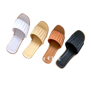 Mellor Chic : Sandals Fashion รองเท้าส้นแบน รองเท้าแตะแฟชั่นเกาหลี รองเท้าแตะผู้หญิง รองเท้าเกาหลี มีให้เลือก 4 สี