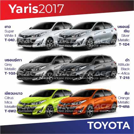 สีแต้มรถ Toyota Yaris 2017 โตโยต้า ยาริส 2017 | Shopee Thailand