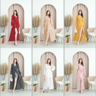 hbstation.shop เสื้อผ้าผู้หญิง Jumpsuit สีแดง ครีม เหลือง ดำ ขาว ชมพู พร้อมส่ง