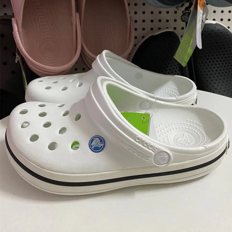 ◐ของแท้ Crocs รองเท้าแตะชายหาดและรองเท้าแตะสำหรับผู้ชายและผู้หญิง