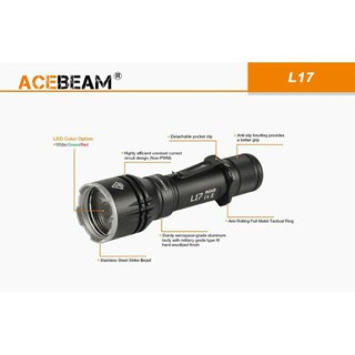 ไฟฉายแรงสูง Acebeam L17 Tactical แสงพุ่ง