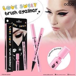 🌟 อายไลเนอร์ กันน้ำ หัวแปรงพู่กัน โอดีบีโอ ODBO LOVE SWEET BRUSH EYELINER OD339