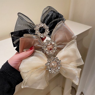 [Magpie] Cute Princess Bow Rhinestone Spring Clip Female