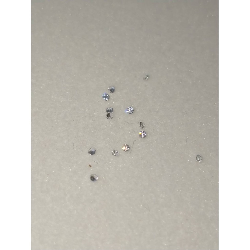 Cพลอยเพทาย สีขาว White Zircon เจียรเหลี่ยมก้นเพชร กลม 1-3 mm. เหมาะทำฝังพลอย แหวนเพชร จี้เพชร ต่างหูเพชร พลอยแท้ธรรมชาติ