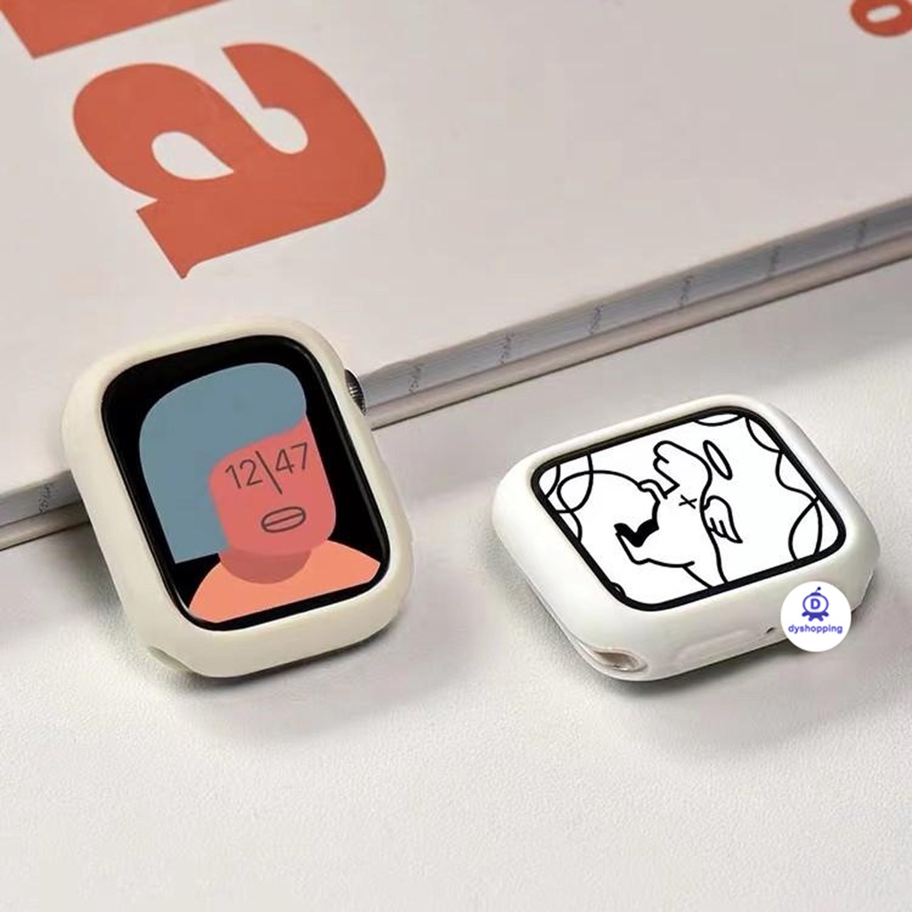 【2】เคส smartwatch Case Silicon เคสแอปเปิ้ลวอช Watch9 8 7 6 se 5 4 3 2 1 38/40/41/44/45mm เคสซิลิโคน