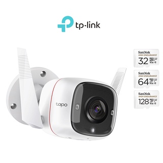 TP Link Tapo C310 กล้องวงจรปิดไร้สาย 3 ล้านพิกเซล Outdoor Security Wi-Fi Camera กล้องอัจฉริยะ สำหรับใช้งานภายนอก กันน้ำ กันฝุ่น ระยะไกลสุด 30 เมตร  รับประกัน 1 ปี ( กล้องวงจรปิด WiFi ใช้ เมมโมรี่การ์ด SanDisk Memory card Micro SDCARD)