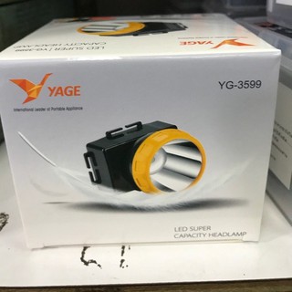 YAGE ไฟฉายคาดหัว LED 1 ดวง แสงขาว + แผ่นฟิลเตอร์สีเหลืองในกล่อง (YG-3599)