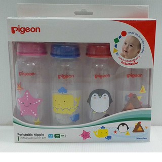 Pigeon ขวดนม RPP ลายส่งเสริมพัฒนาการ 8 ออนซ์ มินิ M แพ็ค 4