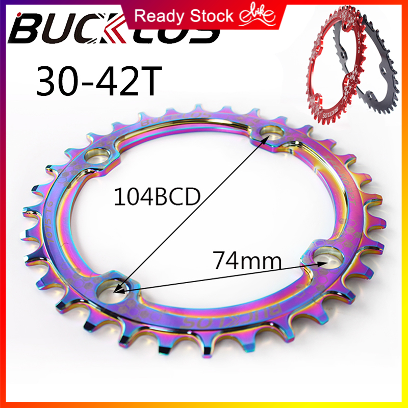 BUCKLOS MTB Chainring 104BCD รูปไข่ 30T จักรยานแหวน Bcd 104 40T 42T จักรยานเสือภูเขา Chainring อุปกรณ์เสริม Fit 8 9 10 11 ความเร็ว