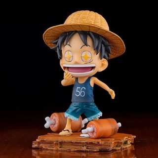 พร้อมส่ง โมเดลฟิกเกอร์ อนิเมะ One Piece Star Eye Eating Meat Luffy GK ของเล่น ของขวัญ สําหรับเด็ก