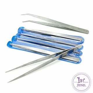คีมหนีบอเนกประสงค์ มี 2 แบบ คีบหนีบสแตนเลส ปากคีบงอ ปากคีบแหลม Stainless steel tweezers