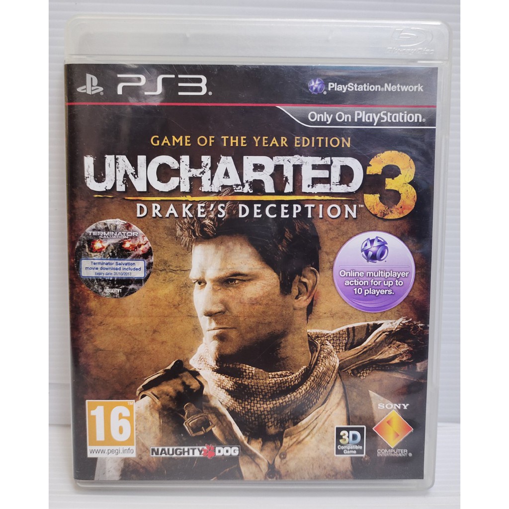 🎮แผ่นเกมส์ PS3 UNCHATED3 แผ่นแท้ มือ2 พร้อมส่ง🚚🚚🚚
