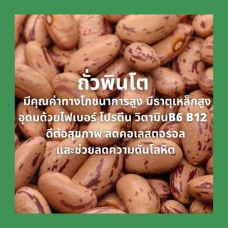 ถั่วพินโต ออแกนิค ถั่วปินโต 500กรัม มีใบการันตีออแกนิค Organic Pinto beans, Organic rajma chitra