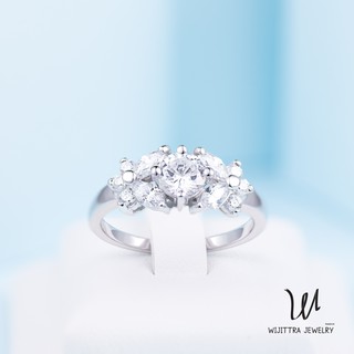 แหวน แหวนเงินแท้ Butterfly| Wijittra Jewelry | แหวนเงิน 92.5%  แหวน CZ ชุบทองคำขาว