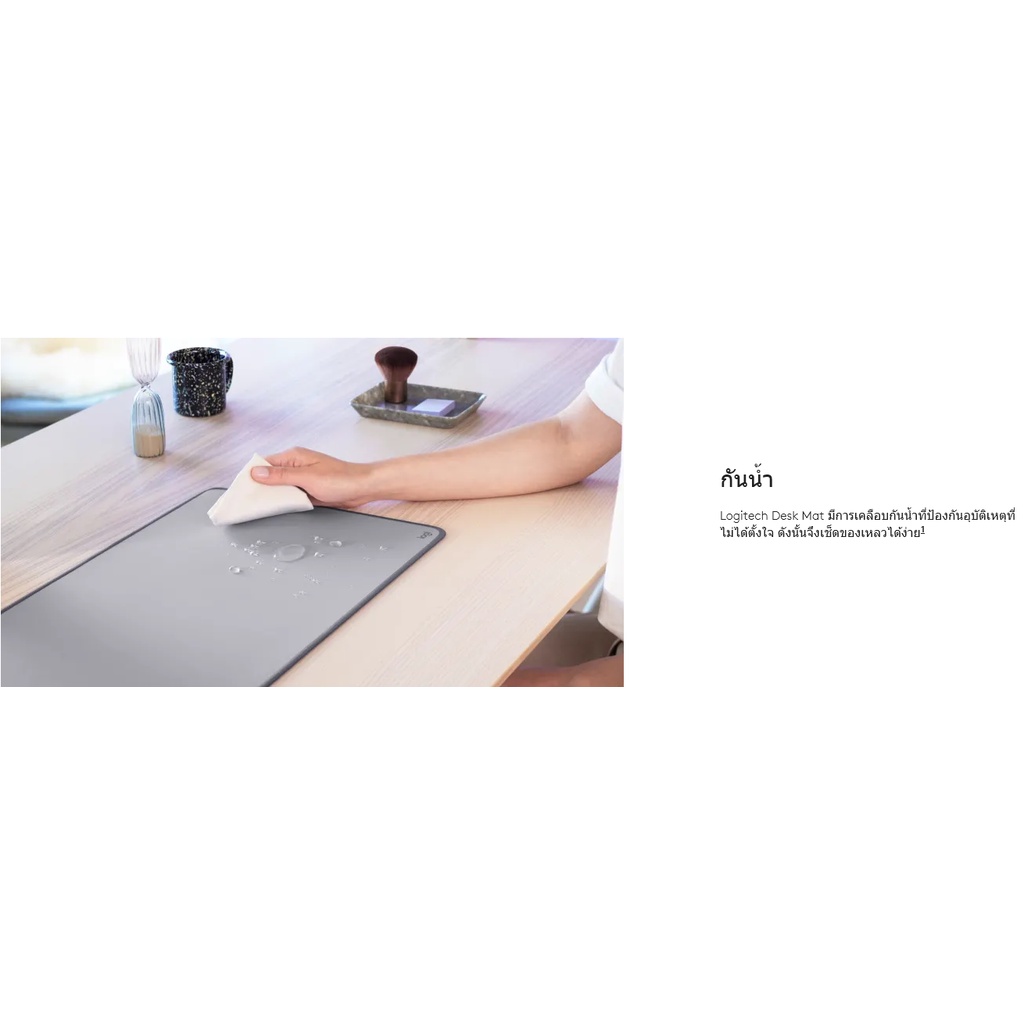 แผ่นรองเมาส์กันน้ำ Logitech Studio series mouse pad/desk mat แผ่นรองเมาส์ โลจิเทค สีชมพู สีพาสเทล ขนาดใหญ่ สไตล์มินิมอล ราคา ถูกที่สุด ดีลบีเคเค แกลเลอรีภาพที่ 9