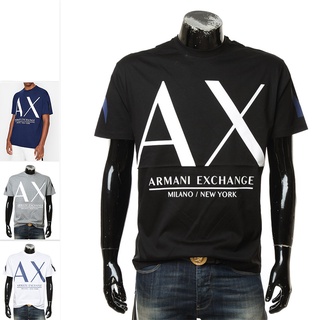 เสื้อยืดแขนสั้นลําลอง ผ้าฝ้ายแท้ ระบายอากาศได้ดี พิมพ์ลายโลโก้ AX ตัวอักษร AMNl คุณภาพสูง แฟชั่นสําหรับผู้ชาย และผู้หญิง ไซซ์ XS - 3X