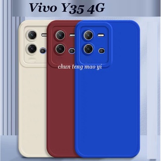 เคสโทรศัพท์มือถือ ซิลิโคน ผิวด้าน สีแคนดี้ สําหรับ Vivo Y35 4G Y02S