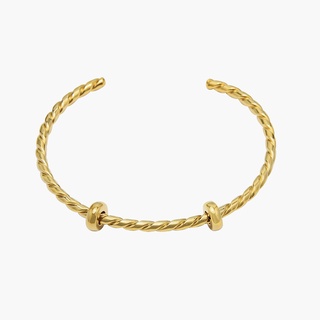 Moress Open Bangle Twisted Gold