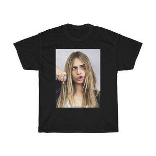 เสื้อผ้าผชเสื้อยืด ลาย Delevingne ตลกS-5XL