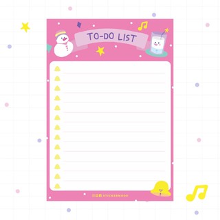 ☃️🎄สมุดฉีกขนาด 7x10cm ลาย Christmas in Pink To-do list ☃️🎄(50แผ่น) (รหัส : A25)