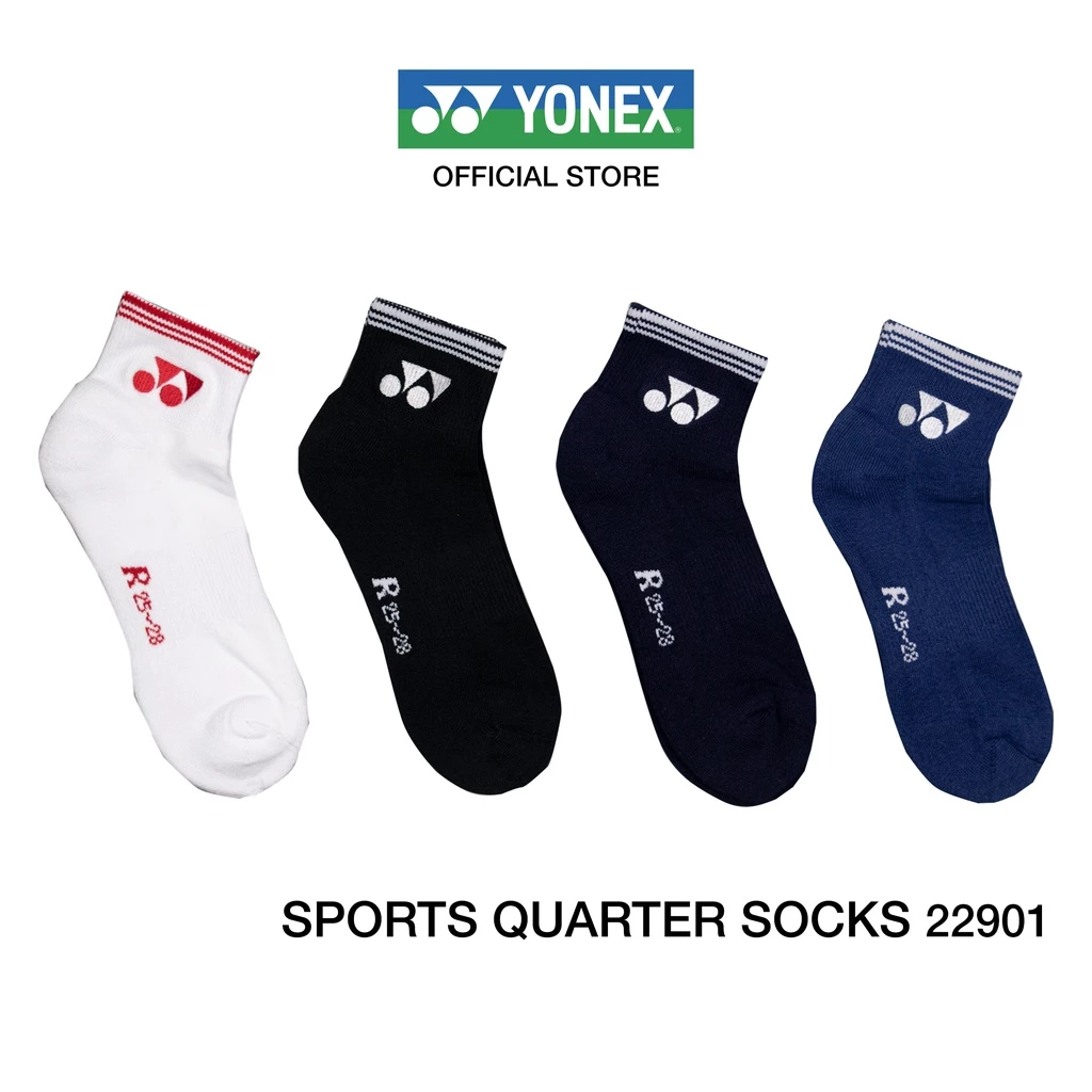 YONEX SPORT QUARTER SOCKS 22901 ถุงเท้า หุ้นข้อ ช่วยดูดซับแรงกระแทกและให้สัมผัสนุ่มสบายสวมใส่กระชับพร้อมระงับกลิ่น