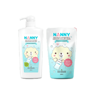 Nanny ผลิตภัณฑ์ล้างขวดนมเด็ก ขนาด 600 ml ลดการสะสมของสารตกค้าง ปราศจากสารเคมี