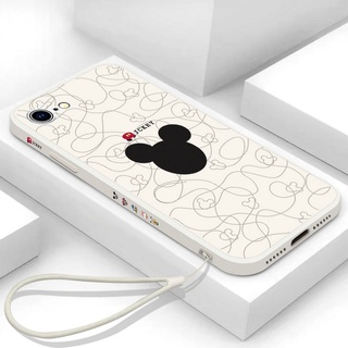 ไลน์มิกกี้เมาส์ สำหรับ เคสไอโฟน 12 PRO MAX ดิสนีย์ การ์ตูนซิลิโคนครอบเคส เคสไอโฟน 13 Pro MAX 7 11 PRO MAX XS MAX 8 PLUS One Piece แถบข้าเคสง เคสไอโฟน 11 XR 13 8 7 PLUS 12 XS X 13 PRO เคสไอโฟน SE SE3 11 PRO 12 PRO ตำแหน่งรูที่แม่นยำ เคสกันกระแทก
