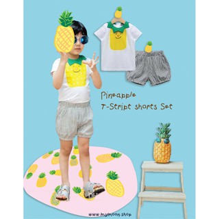 กางเกงขาสั้นเสื้อสับปะรดPineapple T-Stript shorts Set