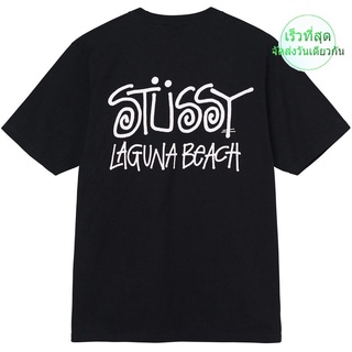 เสื้อยืดแขนสั้น พิมพ์ลายตัวอักษร Stussy LAGUNA BEACH LAGUNA BEACH แฟชั่นคู่รัก สําหรับผู้ชาย และผู้หญิง