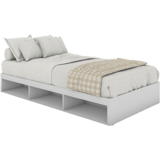 [กทม. 3-5 วัน ส่ง] Koncept furniture เตียงนอน รุ่น KC-PLAY FANTASY ขนาด 3.5 ฟุต สีขาว (110 x 203 x 28.5 ซม.)