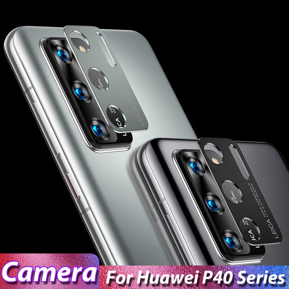 ตัวป้องกันกล้องสำหรับ Huawei P40 Pro ฟิล์มกระจกนิรภัยโลหะด้านหลังแหวนป้องกันเลนส์สำหรับ Huawei P40 Pro P40pro