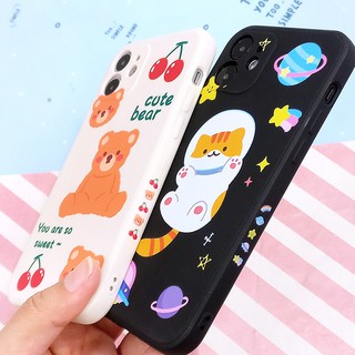 พร้อมส่ง!! i7+ เคสพิมพ์ข้าง เคสนิ่มอย่างดี เคส TPU ด้านในซัพกำมะหยี่ เคสกันเลนส์กล้อง เคสกันกล้อง เคสการ์ตูน