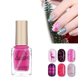 [Hclm] LULAA 6ML Printing Flower Gel Nail Polish Lasting UV Polish Gel Led Gel Lacquer