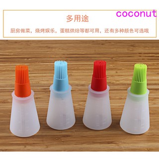 Silicone Oil Brush Bottle Kitchen Baking Honey Basting Tool Barbecue Oil Dispenser Bottle Random Color