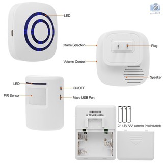 กริ่งประตูอัจฉริยะไร้สาย เซนเซอร์โมชั่น Plug-in เพื่อความปลอดภัย