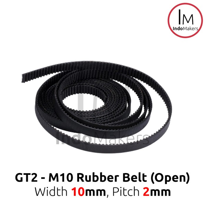 GT2 Timing Belt 10mm Rubber Belt Open Type Wide 10mm Pitch 2mm