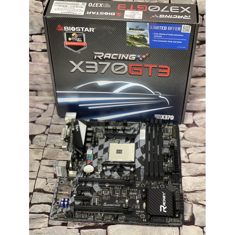 Mb Biostar Racing X370 GT3 DDR4 AM4 ใหม่ครบกล่อง