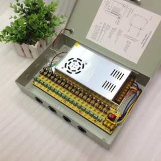 ชุดจ่ายไฟกล้องวงจรปิด Power Supply Box: 18Channel 12V 30A for LED Lighting or CCTV, Power Adapter 360W