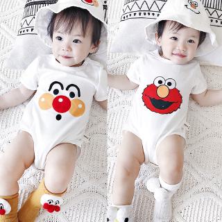 2020 NEW Baby  Romper One-piece Clothes  Set Short Sleeve Newborn Bodysuit Sesame Street Cartoon Print Jumpsuit