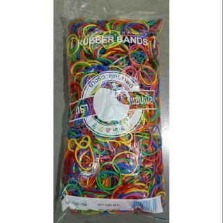 หนังยางวงเล็กคละสี หนังยางรัดแกง  ยางรัดแกง หนังยาง APPLE RUBBER BANDS SMALL  500 G.