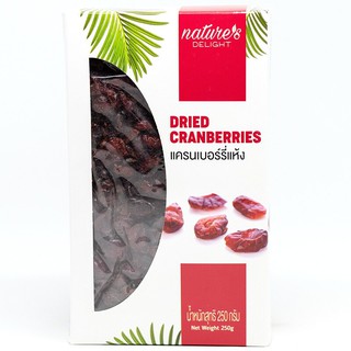 ยูแอนด์วีแครนเบอร์รี่อบแห้ง 250กรัม U&amp;V Dried Cranberries 250g.