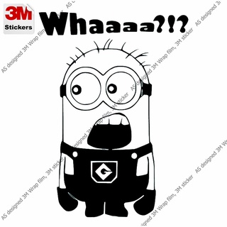 มินเนี่ยน  สติ๊กเกอร์ 3M ลอกออกไม่มีคราบกาว minion whaaa? Removable 3M sticker, สติ๊กเกอร์ติด รถยนต์ มอเตอร์ไซ