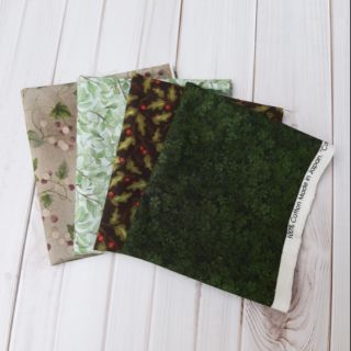 ผ้าจัดเซ็ท4ชิ้น ผ้าcotton100%อเมริกา&amp;ญี่ปุ่น ขนาด27x45cm