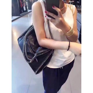 กระเป๋า STELLA MACCARTNEY รุ่น Falabella Shaggy Deer Fold Tiny Tote. 12 inch กระเป๋าสะพายข้าง กระเป๋าถือ พรีเมี่ยม HOT